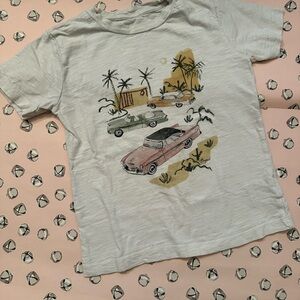 Bonpoint Graphic Tee with Vintage Car Design